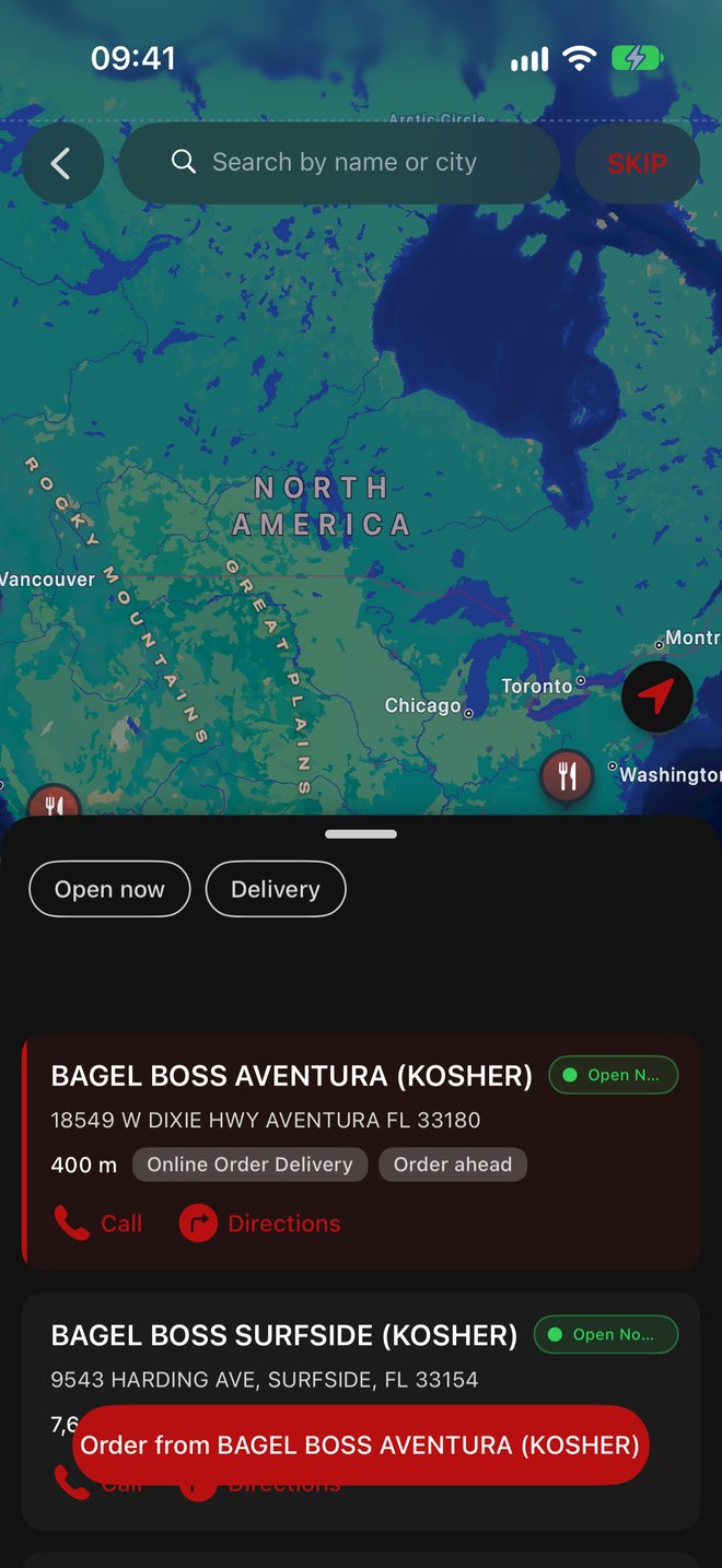 Store finder with map and filters