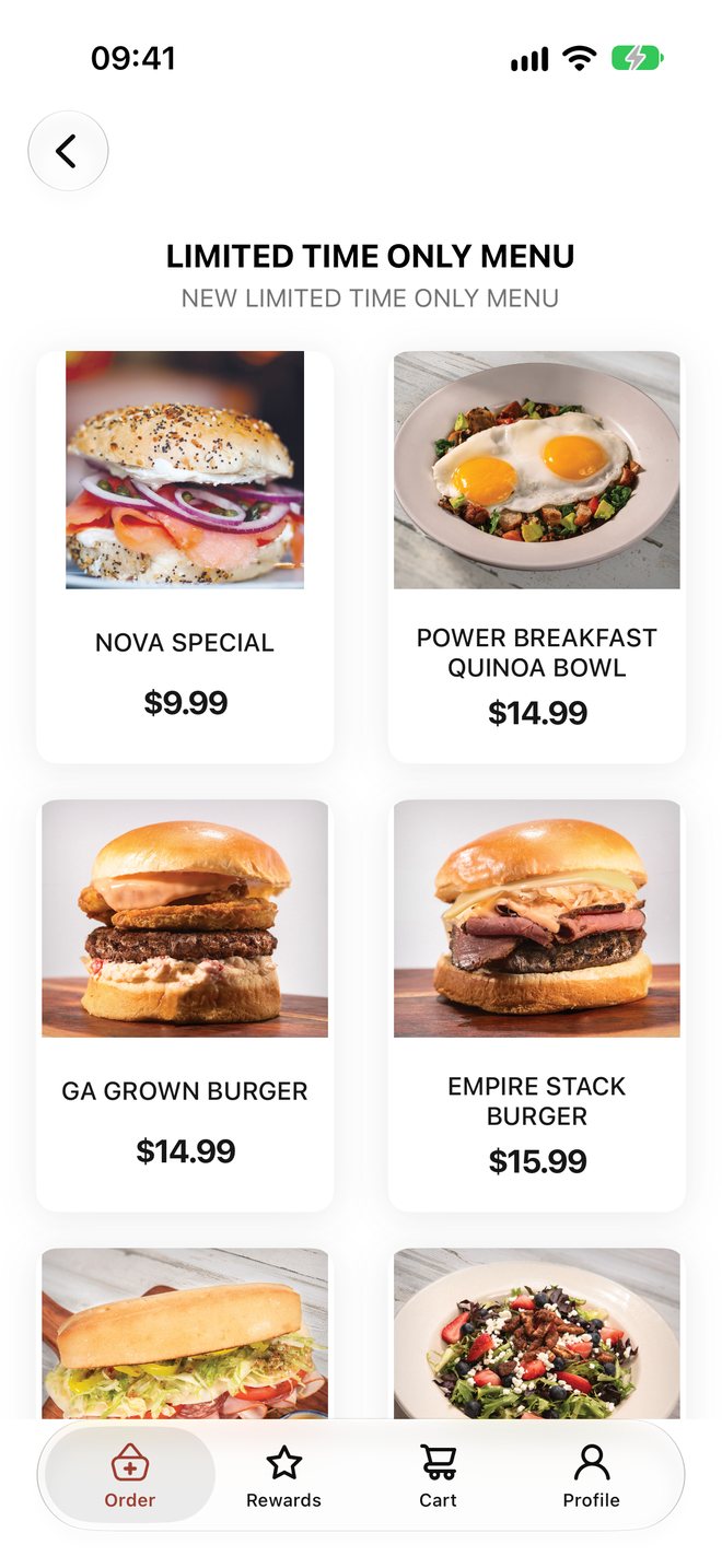 Goldbergs limited-time menu