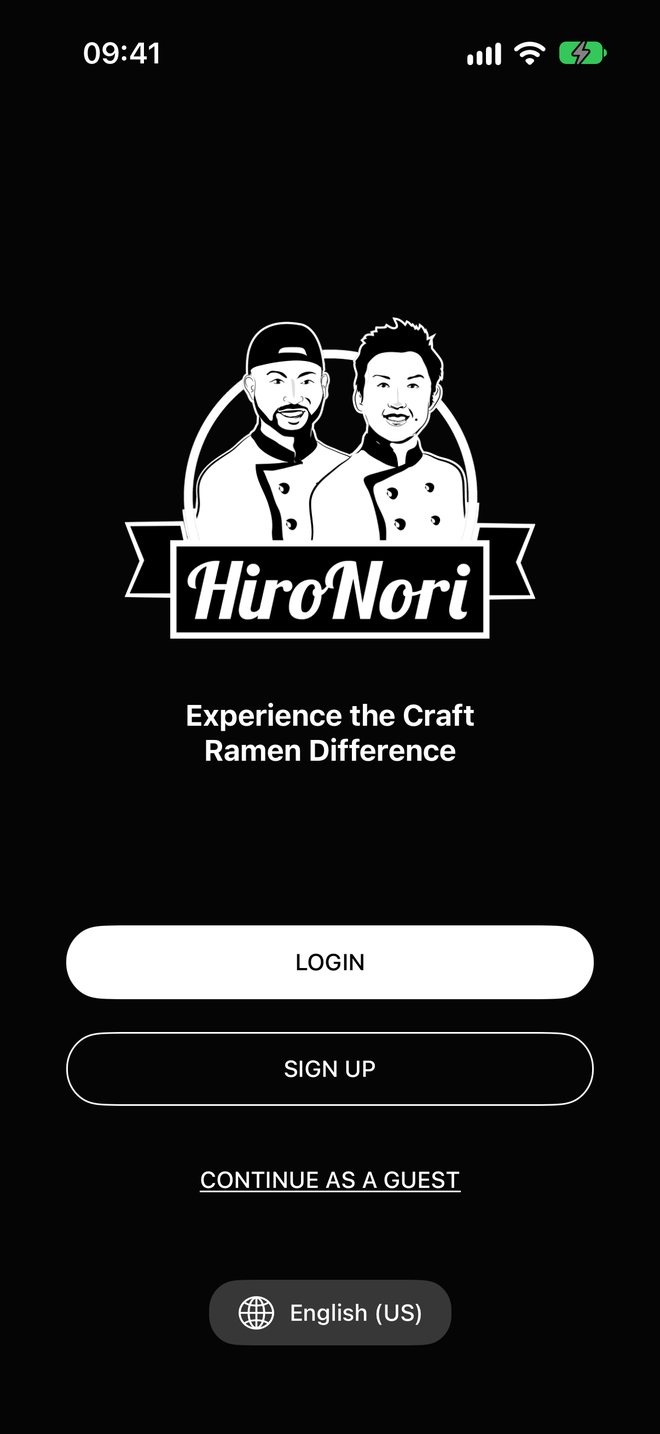 HiroNori Craft Ramen launch screen